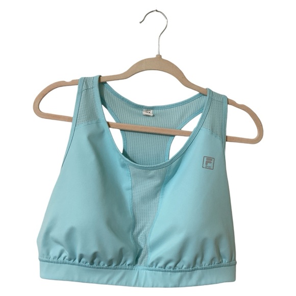 Fila Sport Women’s Medium Impact Racerback Keyhole Padded Blue Sport Bra Size 2X - Picture 3 of 15